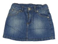 Modrá rifľová sukňa