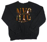 Čierna mikina s nápisom H&M