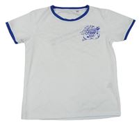 Bielo-modré športové tričko s nápisom Nath