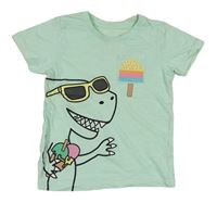 Světlezelené tričko s dinosaurem a kapucí Matalan
