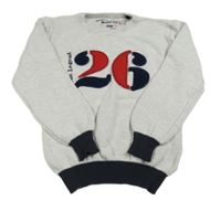 Svetlošedá -sivá mikina s číslem Stone Legend