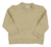 Béžovo-farebný melírovaný sveter H&M