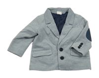 Tmavomodro-bílé sako s náloketníky H&M