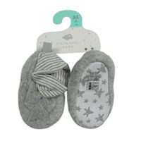 Nové - Sivé zamatové cápačky s hviezdou Primark vel. 16