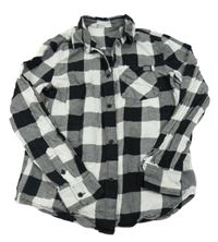 Černo-bílá kostkovaná košile H&M