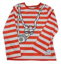 Červeno-bílé pruhované triko Where´s Wally?