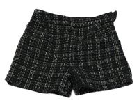 Černo-zlabo-bílé kostkované kraťasy Next