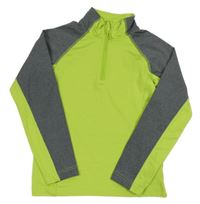 Limetkovo-sivá športová funkčná mikina McKinley