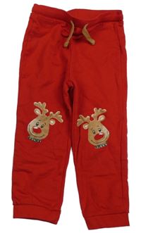 Červené tepláky so sobmi So Cute