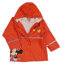 Červená nepromokavá bunda s Minnií a kapucňou Disnsey