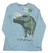 Nové - Světlemodré triko s dinosaurem Kids