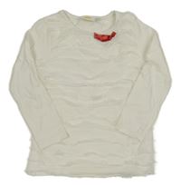 Bílé triko se síťovinou a mašlí Kids