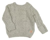 Sivo-tmavomodrý melírovaný sveter F&F