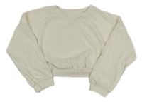 Biela crop mikina Next