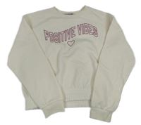 Smotanová crop mikina s nápisom Primark