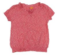 Ružová srdiečkovaná balonová blúzka Pusblu