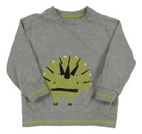 Sivá mellírovaná mikina s dinosaurom Mothercare