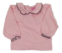 Svetloružové tričko s golierikom Goodlad