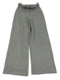 Čierno-biele vzorované culottes nohavice s opaskom Mayoral