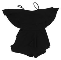 Čierny vrstvený kraťasový overal River Island