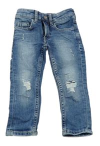 Svetlomodré stretch rifle s vyšúchaním H&M