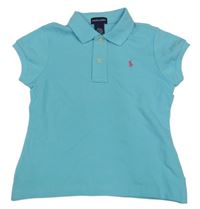 Tyrkysové polo tričko s logem Ralph Lauren