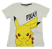 Bílé tričko s Pikachu 