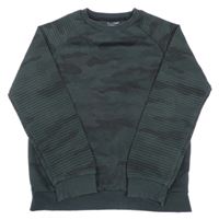 Sivo-čierna army mikina Primark