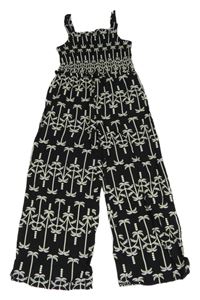 Čierny culottes nohavicový overal Primark