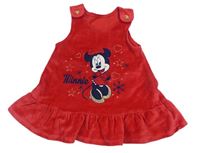Červené zamatové šaty s Minnie George