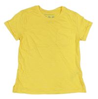 Žlté melírované tričko s vreckom PRIMARK