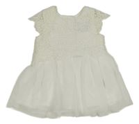 Biele tylovo/krajkové šaty early days