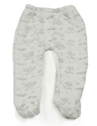 Bílé prošívané vyteplené polodupky se stromečky a zajíčky Rock-a-Bye Baby