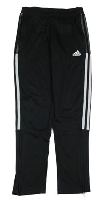 Čierno-biele funkčné športové tepláky Adidas