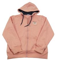 Růžovopudrová prepínaci mikina s medvedíkom a mašlou