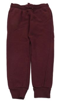 Tmavovínové tepláky H&M