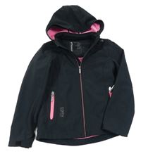 Černá softshellová bunda s odepínací kapucí C&A