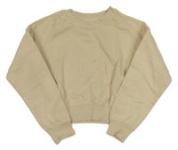 Béžová oversize crop mikina H&M