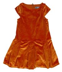 Tmavooranžové lesklé sametové šaty zn.ORCHESTRA