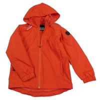 Červená šušťáková jarná bunda s logom a ukrývací kapucňou O´neills