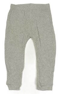 Svetlosivé melírované rebrované úpletové turecké tepláky George