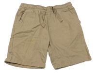 Hnědobéžové rifľové kraťasy ZEEMAN