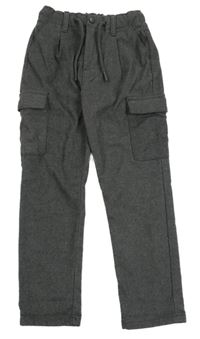 Tmavošedé melírované cargo kalhoty JONAS NIELSEN