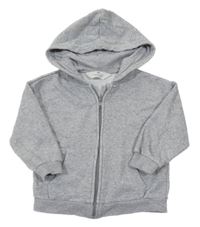 Sivá melírovaná prepínaci mikina s kapucňou H&M