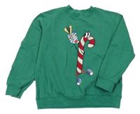 Tmavozelená mikina s lízátkem H&M
