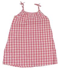 Ružovo-biele kockované šaty Nutmeg