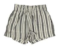 Bielo-čierne pruhované kraťasy s opaskom H&M