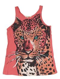 Lososový top s levhartem H&M