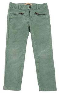 Zelené manšestrové skinny kalhoty Zara