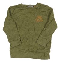 Khaki mikina s dinosaurom George